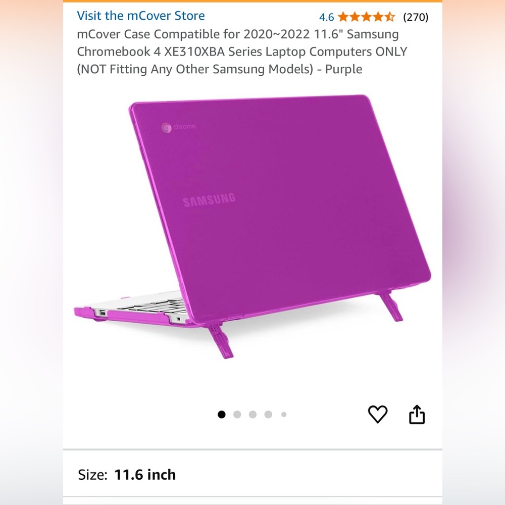 Samsung Chromebook Plastic Case - Purple